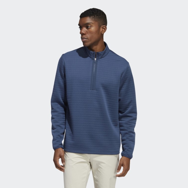 Pull Adidas Dwr 1/4-zip Bleu Marine
