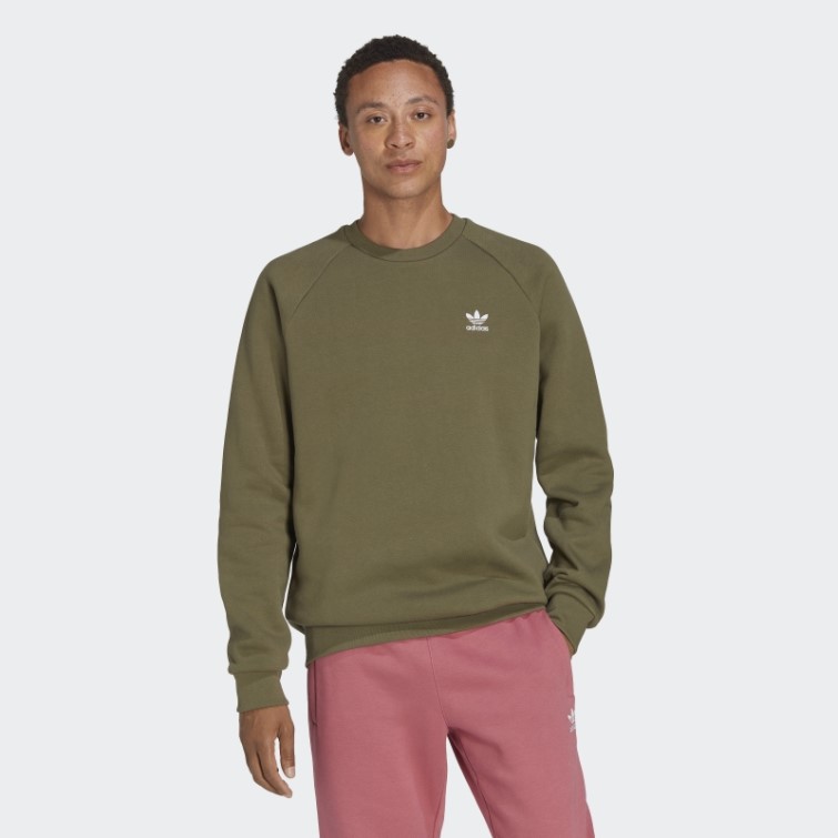 Sweat à Capuche Adidas Trèfle Essentials Olive