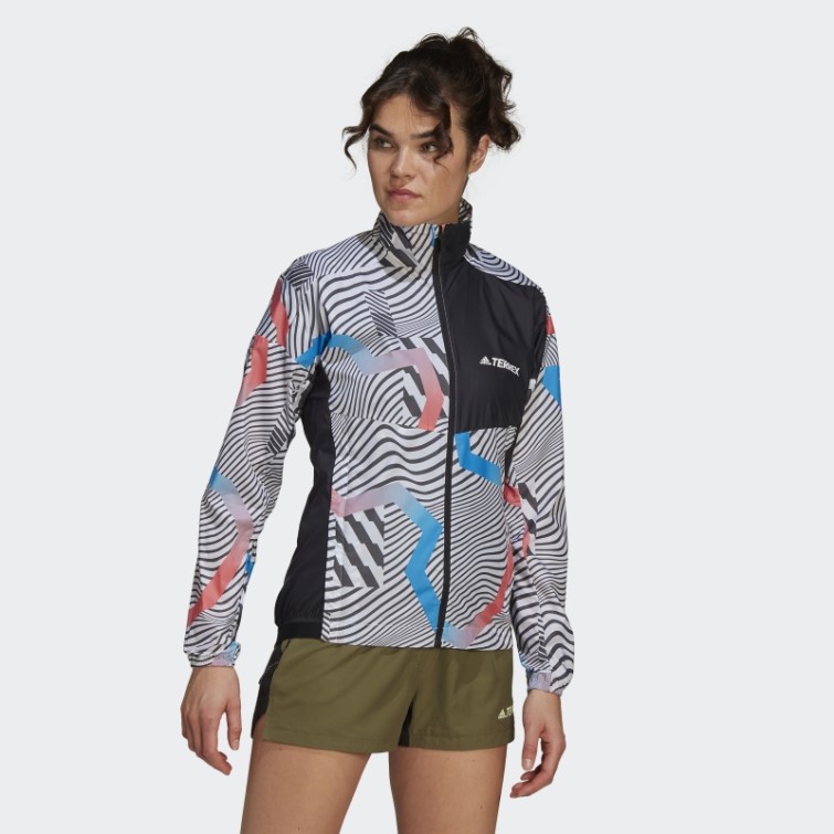 Coupe-vent Imprimé Trail Terrex Blanc Adidas