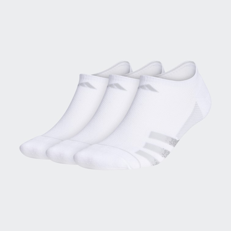 3 Paires De Chaussettes Invisibles élégantes à Rayures Superlite Blanches Adidas