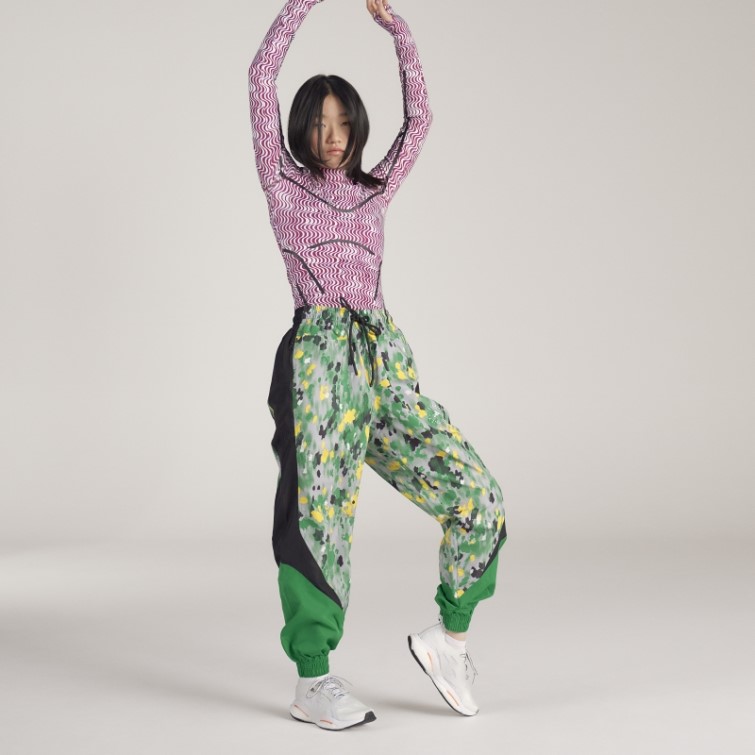 Pantalon De Survêtement Tissé Imprimé Adidas By Stella Mccartney Noir
