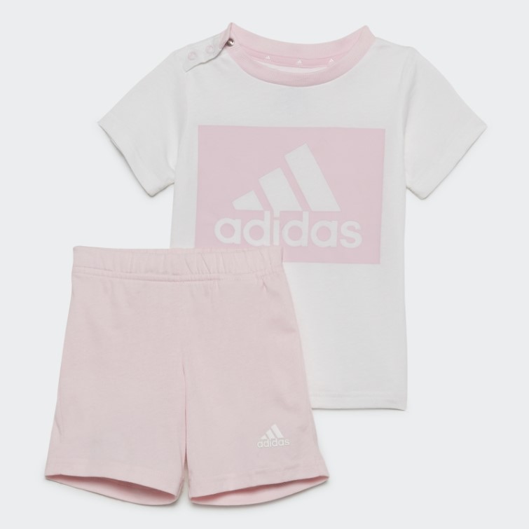 Ensemble T-shirt Et Short Essentials Blanc Adidas