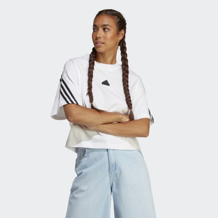 T-shirt Adidas Future Icons Blanc à 3 Bandes