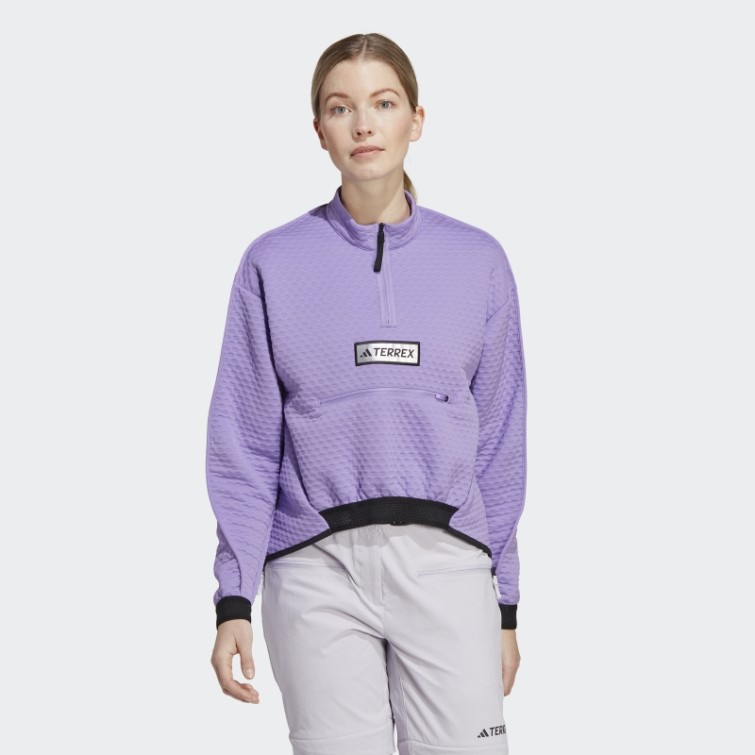 Veste Polaire Demi-zip Terrex Utilitas Violet Adidas