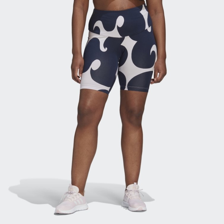 Collants Courts Adidas Marimekko Rib Au Genou (taille Plus) Teinte Violette