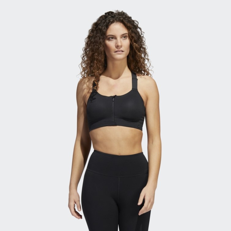 Soutien-gorge Zippé à Maintien élevé Adidas Tlrd Impact Luxe Training Noir