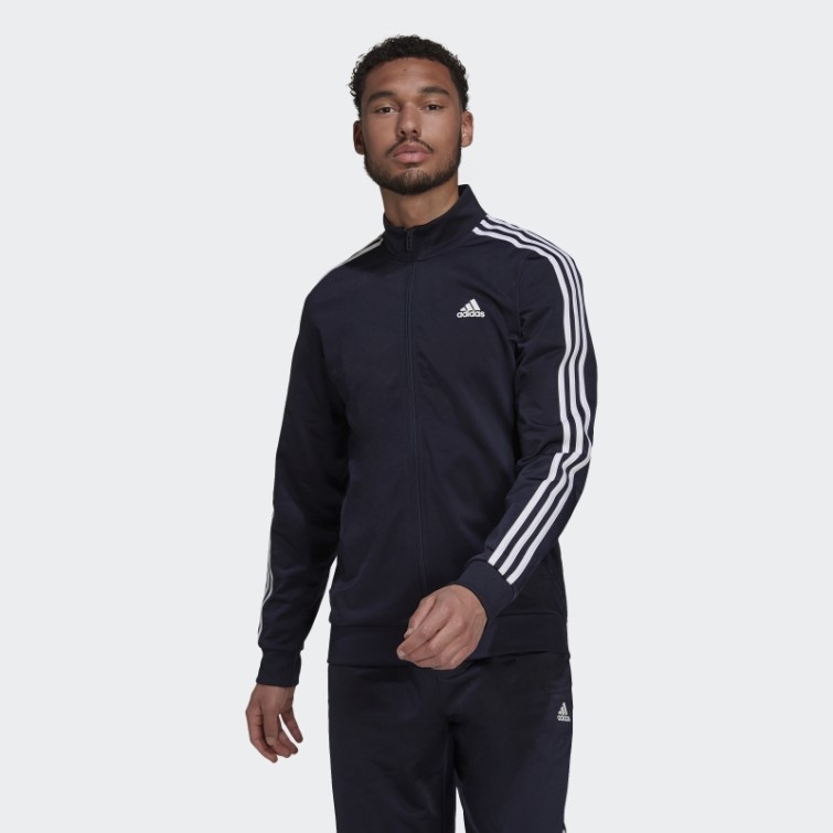 Adidas Essentials Warm-up 3-stripes Track Top Encre