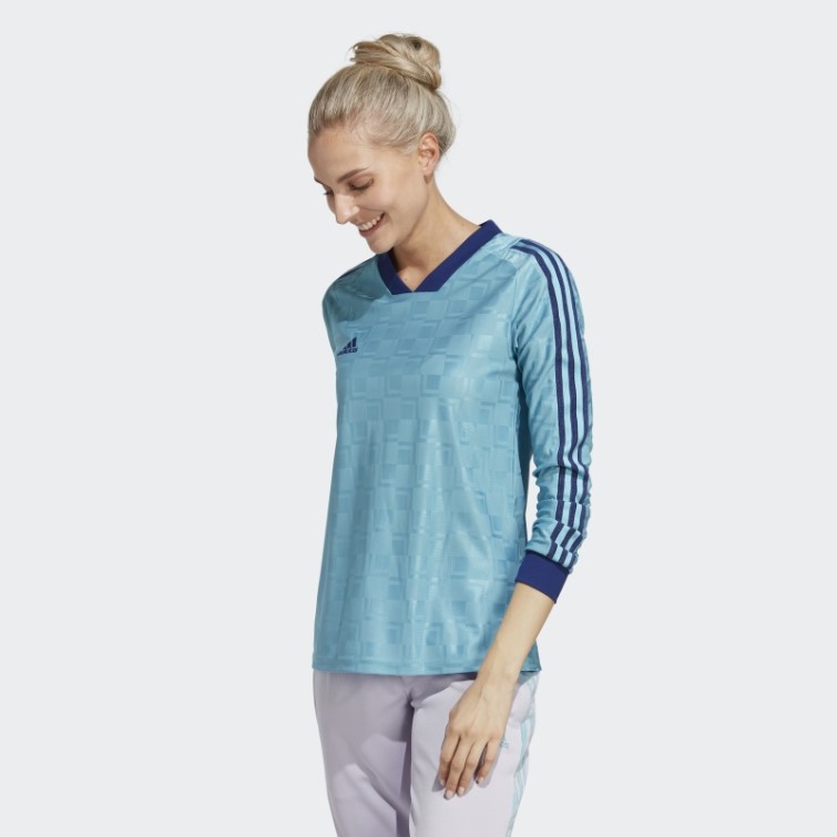 Maillot Adidas Tiro Manches Longues Bleu