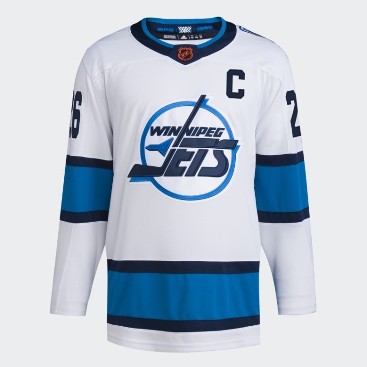 Maillot Jets Wheeler Authentique Reverse Wordmark Blanc Adidas