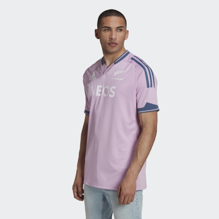 Maillot D'entrainement Rugby Adidas All Blacks Lilas