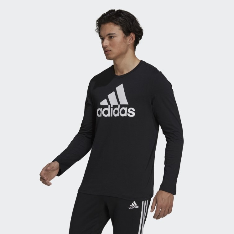 T-shirt Manches Longues Essentials Noir Adidas