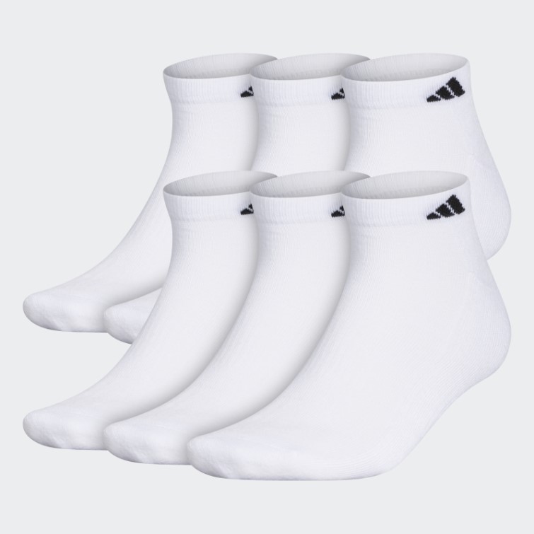 Adidas Chaussettes Athlétiques Blanches à Coupe Basse 6 Paires Xl