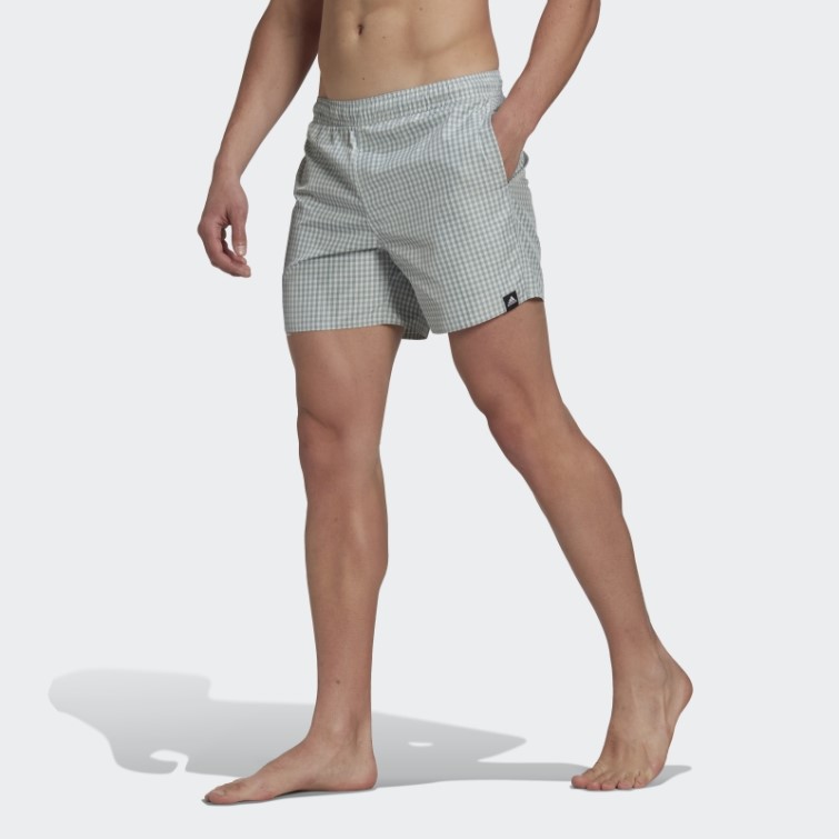 Short De Bain à Carreaux Adidas Vert
