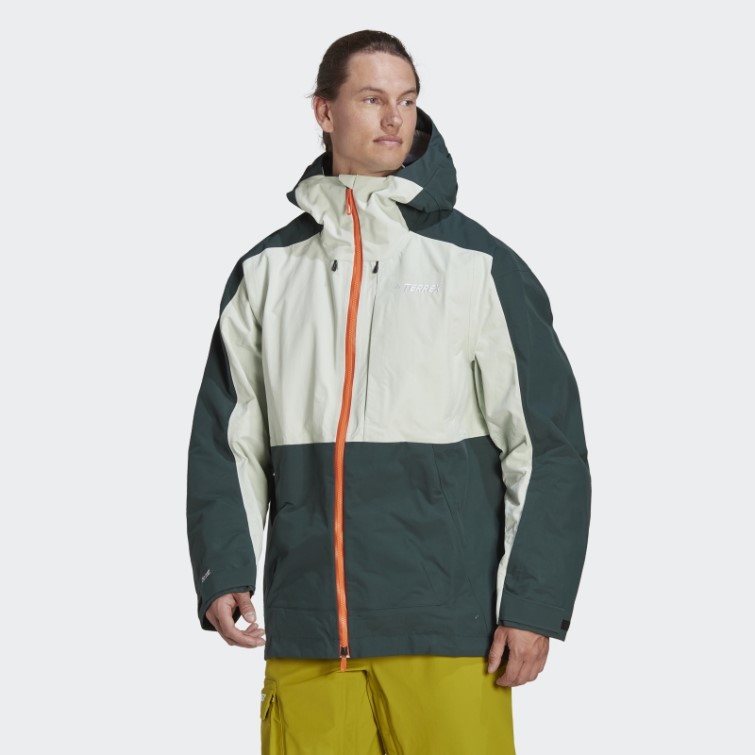 Veste De Snow En Nylon Post-consommation 3 Couches Terrex Vert Adidas