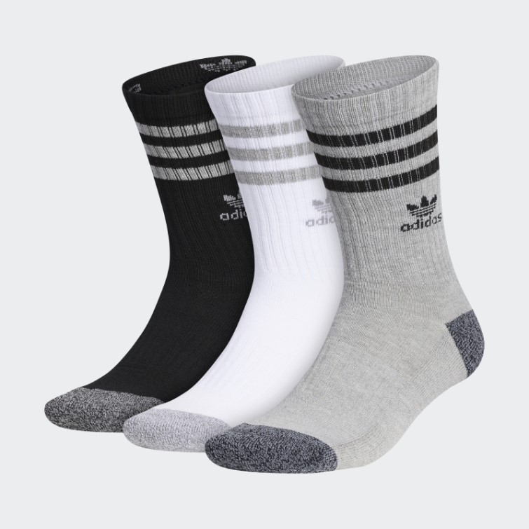 Chaussettes Grises Adidas Roller Crew 3 Paires