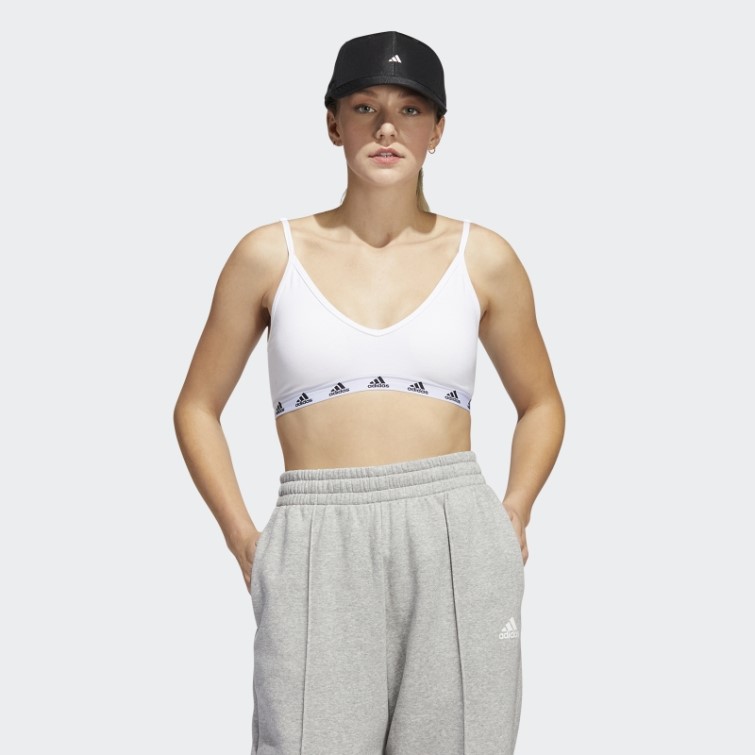 Soutien-gorge à Maintien Léger Purebare Blanc Adidas