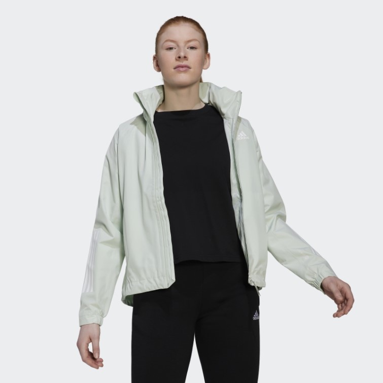 Veste Adidas Bsc 3-stripes Rain.rdy Vert
