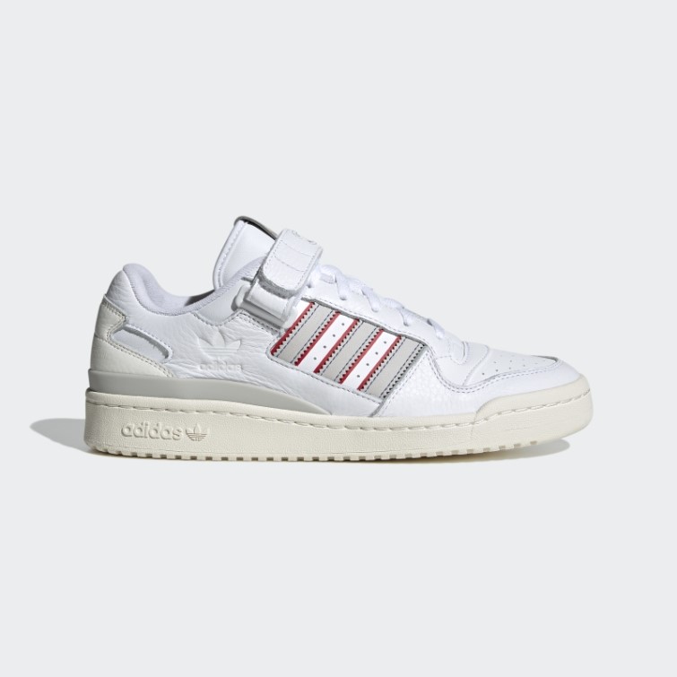 Chaussures Adidas Forum Low Blanc/gris/bleu