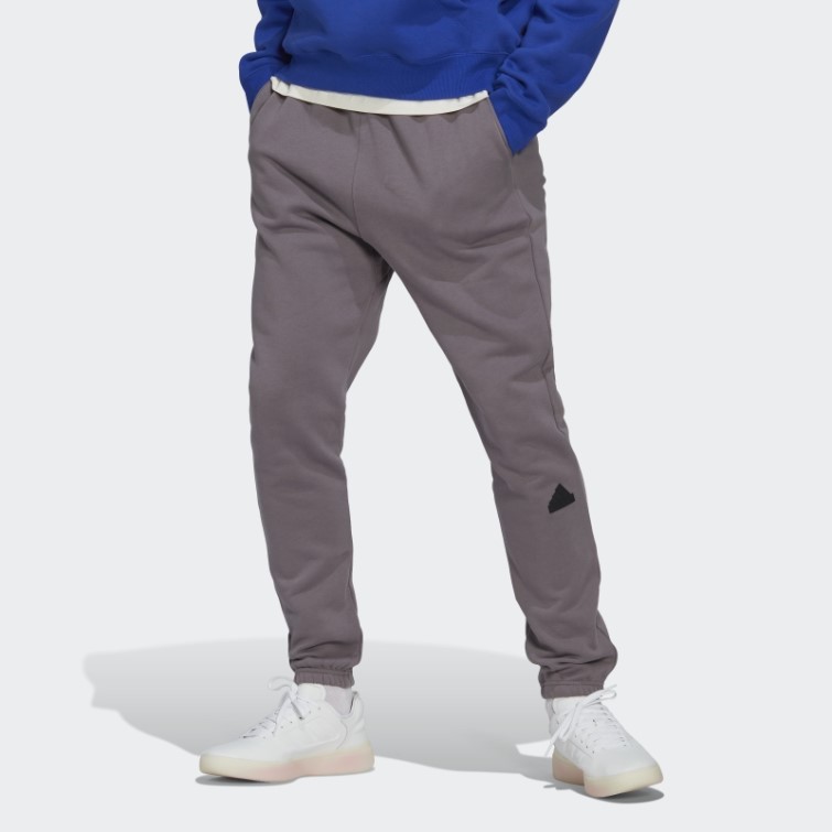 Pantalon De Jogging Polaire Adidas Trace Gris