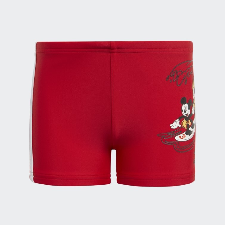 écarlate Chaud Adidas X Disney Mickey Mouse Boxer De Bain à Imprimé Surf