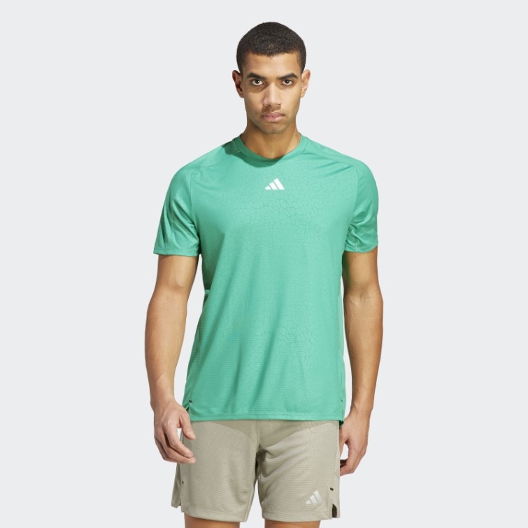 Adidas Entraînement Pu Print Tee Court Vert