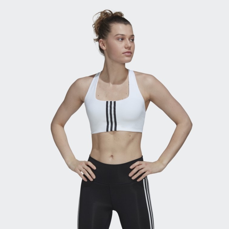 Soutien-gorge à Maintien Moyen Powerimpact Training Blanc Adidas