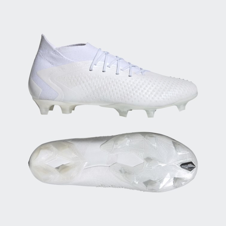 Predator Blanc Précision.1 Crampons De Football Pour Terrain Ferme Adidas