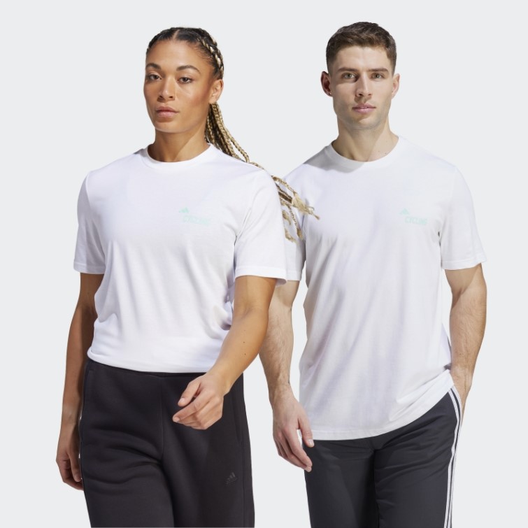 T-shirt Graphique Cyclisme (neutre) Adidas Blanc