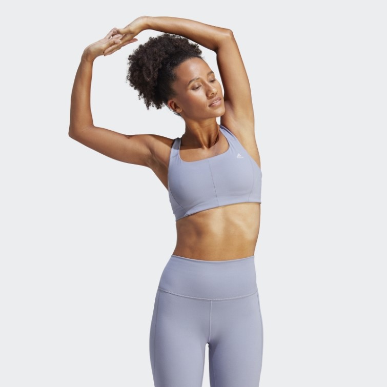 Soutien-gorge à Maintien Moyen Coreflow Violet Argenté Adidas