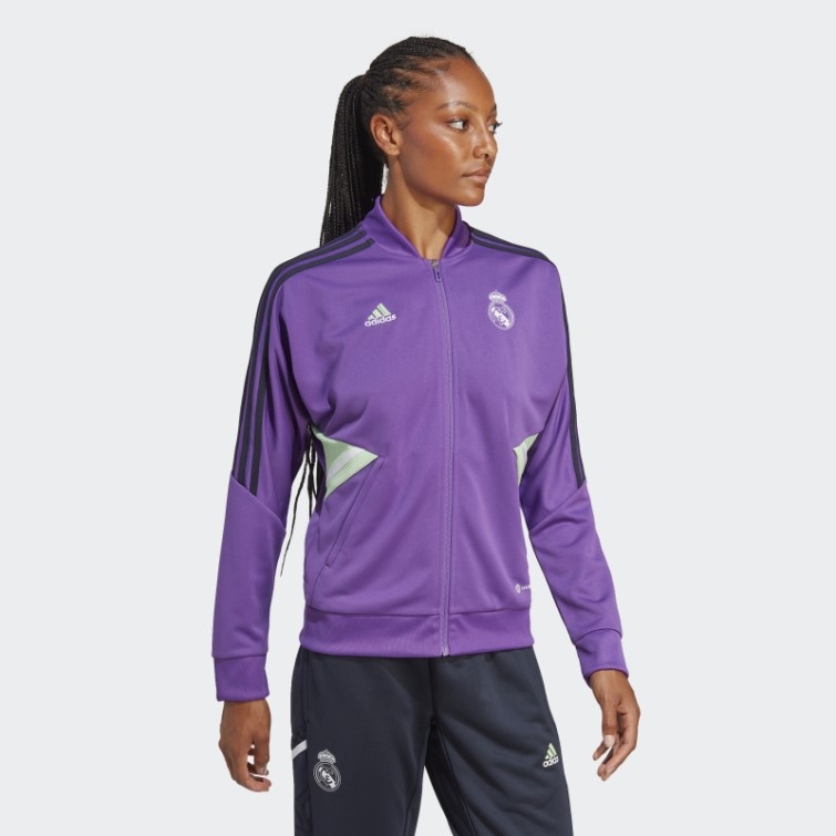 Real Madrid Condivo 22 Survetement D'entrainement Violet Adidas
