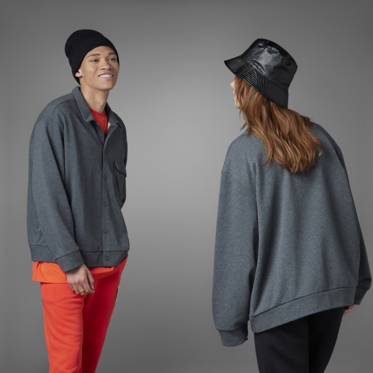 Veste Saint Valentin Adidas Gris Foncé Chiné
