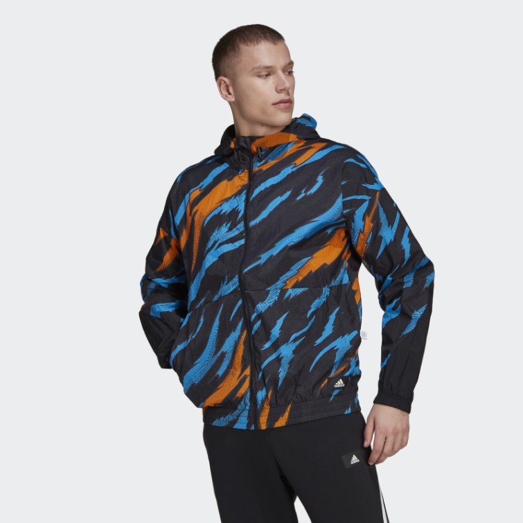 Coupe Vent Adidas Trvl Tiger Camo Noir