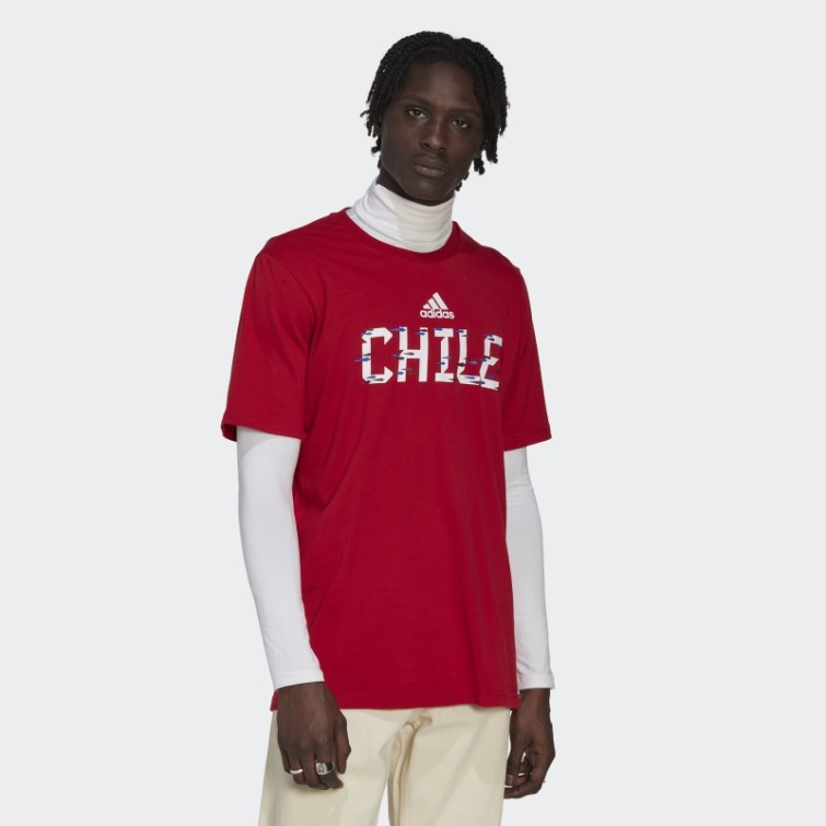 T-shirt Rouge Coupe Du Monde Fifa 2022 Chili Adidas