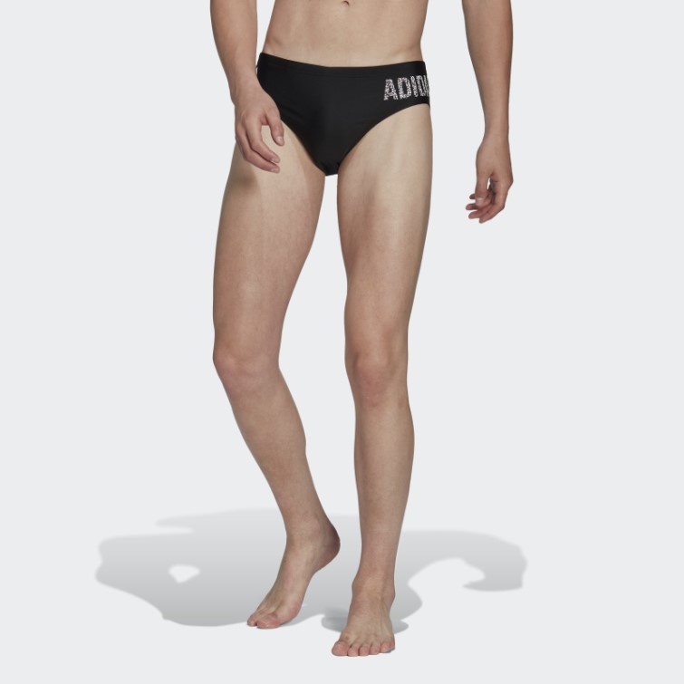 Maillot De Bain Noir Avec Inscription Adidas