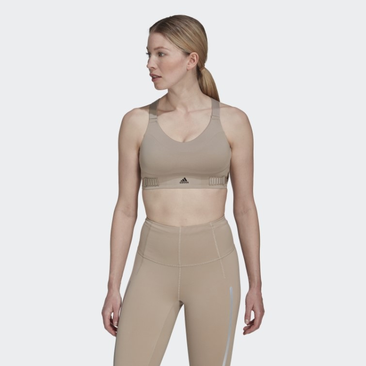 Soutien-gorge à Maintien élevé Adidas Fastimpact Luxe Run Beige