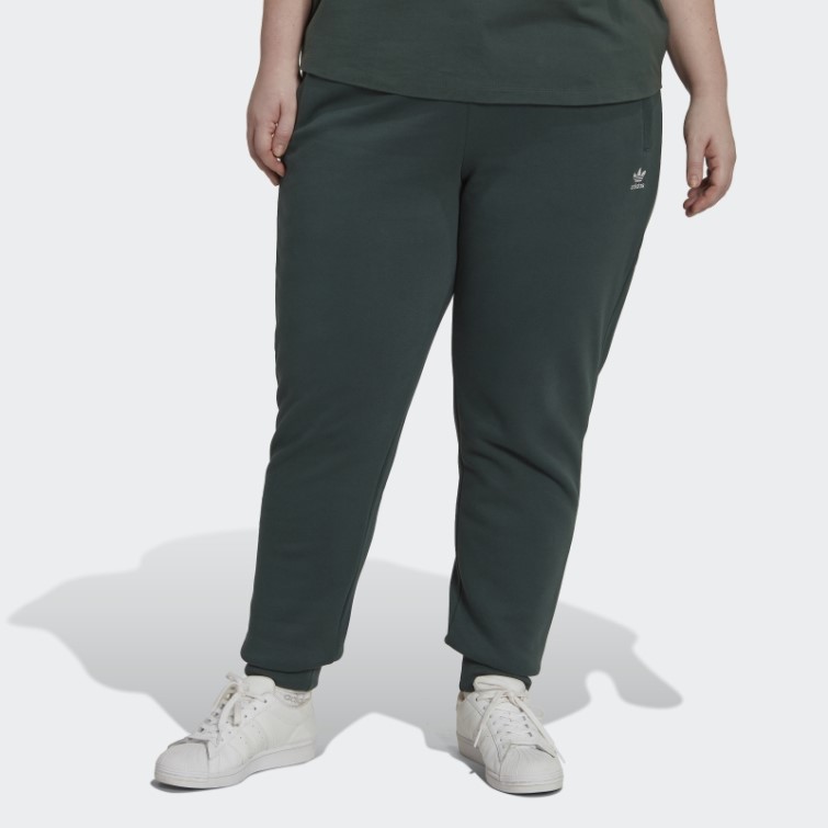 Adidas Adicolor Essentials Pantalon De Jogging Slim Polaire (grande Taille) Vert Minéral