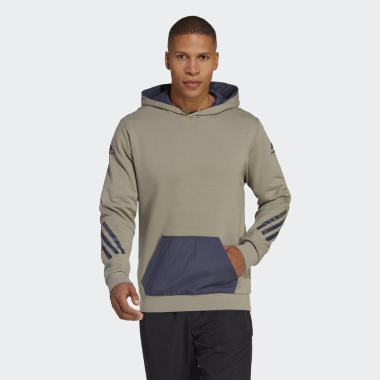 Sweat à Capuche All Blacks Rugby Lifestyle Caillou Argent Adidas