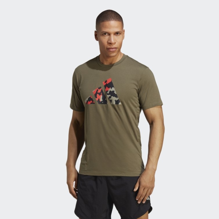 T-shirt D'entraînement à Logo Saisonnier Train Essentials Olive Adidas