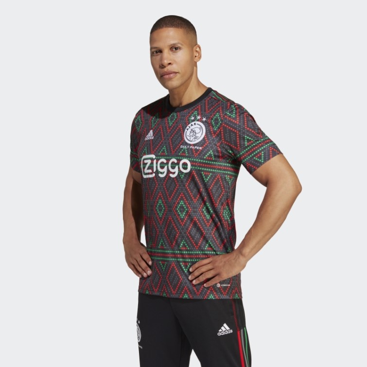 Maillot Pré-match Ajax Amsterdam X Daily Paper Adidas Noir