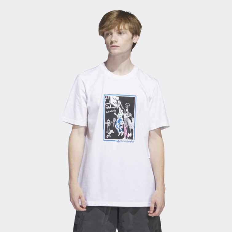 T-shirt Adidas Shmoofoil Graphique Blanc