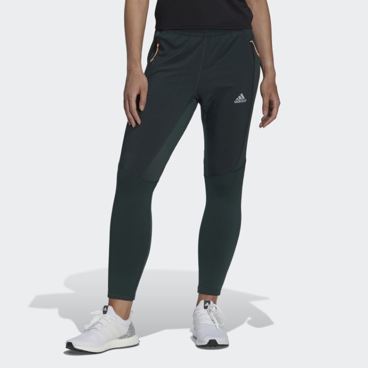 Pantalon De Course Adidas X-city Polaire Vert