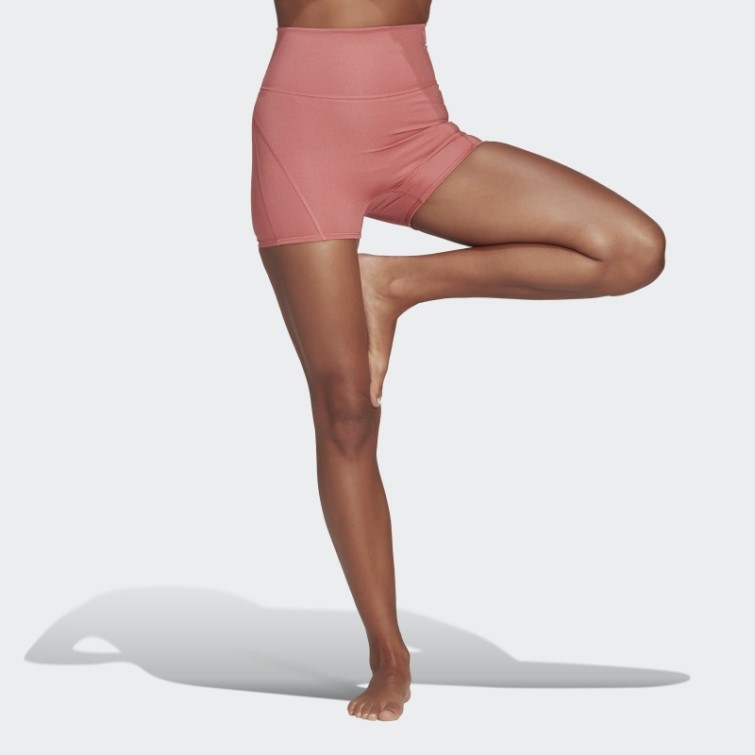 Adidas Leggings Courts Rouge Yoga Studio Luxe Fire Taille Super Haute