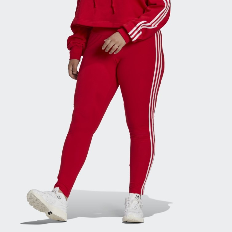 Legging Adicolor Classics 3 Bandes (taille Plus) Adidas écarlate