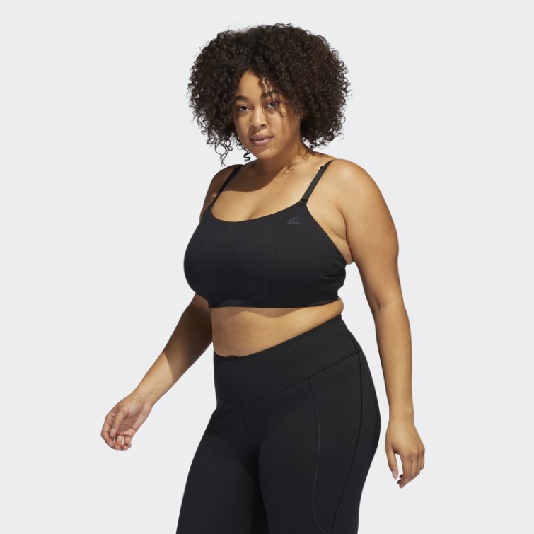 Soutien-gorge à Maintien Léger Yoga Studio Noir (taille Plus) Adidas