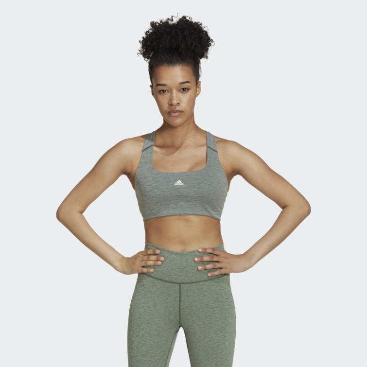Soutien-gorge D'entraînement à Maintien Moyen Adidas Green Oxide Mel Powerimpact