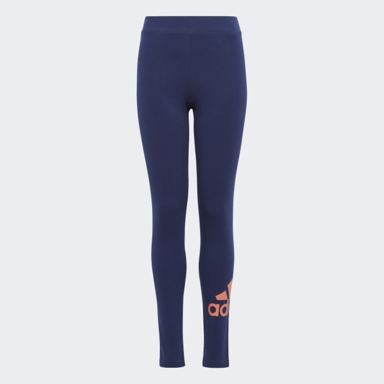 Collants En Coton Bleu Foncé Essentials Gros Logo Adidas