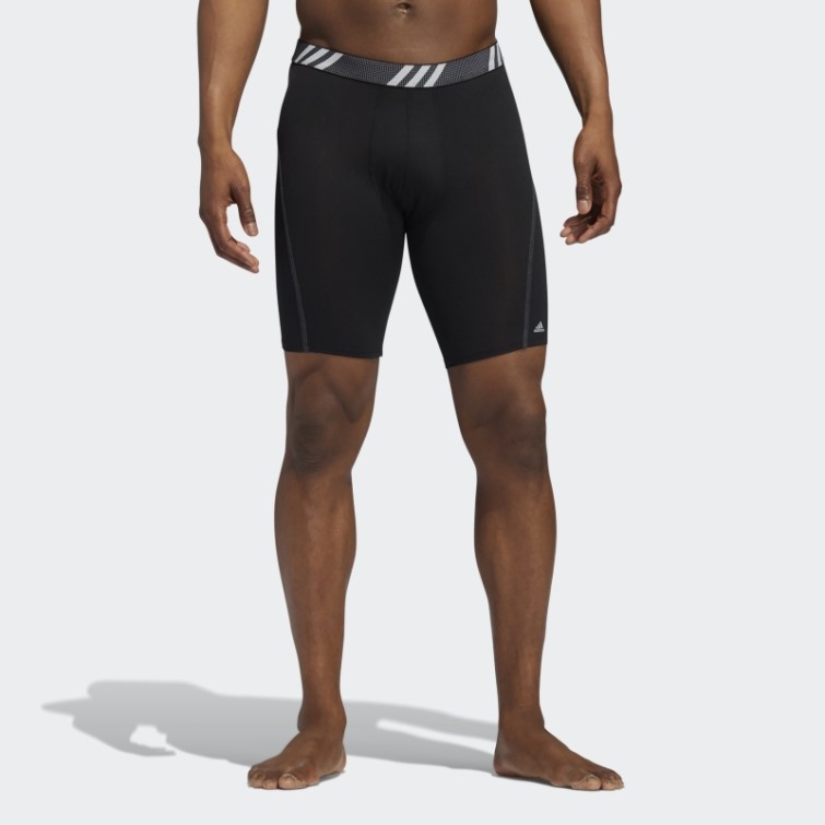 Performance Mesh Boxer Long 3 Paires Adidas Noir