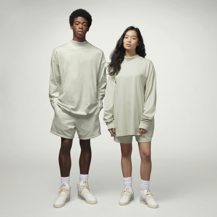 Adidas Basketball T-shirt à Manches Longues Vert Fashion