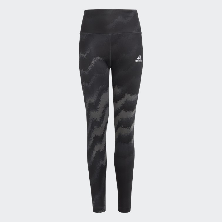 Adidas Collants Taille Haute Imprimés Aeroready Dance Gris