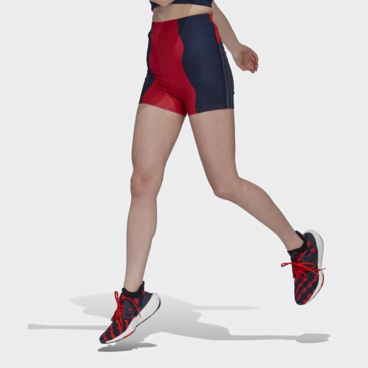 Adidas Short De Vélo Marimekko Run Icons Rouge Luxuriant
